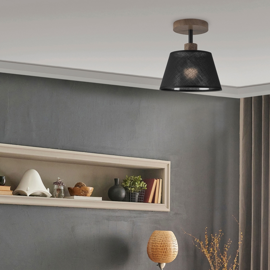 Brilagi - LED plafonski luster ANTHONY 1xE14/60W/230V hrast orah/crna