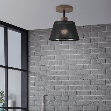 Brilagi - LED plafonski luster ANTHONY 1xE14/60W/230V hrast orah/crna