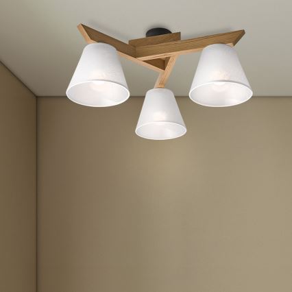 Brilagi - LED Plafonski luster ANTHONY 3xE14/40W/230V hrast/bela