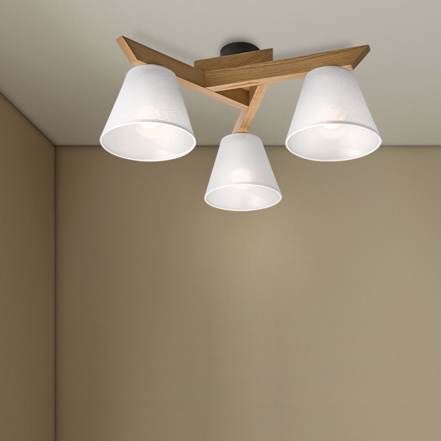 Brilagi - LED Plafonski luster ANTHONY 3xE14/40W/230V hrast/bela