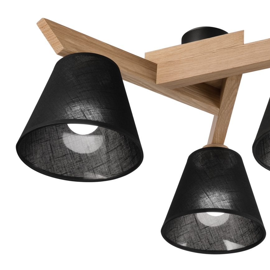 Brilagi - LED plafonski luster ANTHONY 3xE14/40W/230V hrast/crna