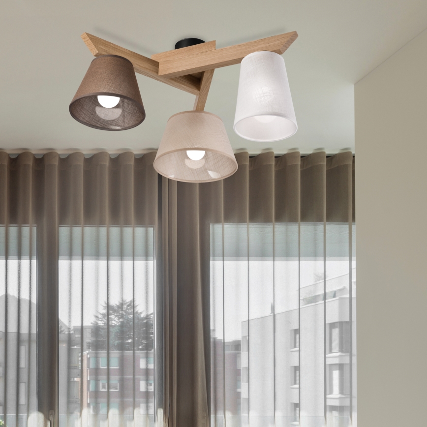 Brilagi - LED Plafonski luster ANTHONY 3xE14/40W/230V hrast