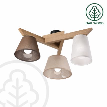 Brilagi - LED Plafonski luster ANTHONY 3xE14/40W/230V hrast