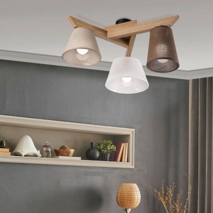 Brilagi - LED Plafonski luster ANTHONY 3xE14/40W/230V hrast