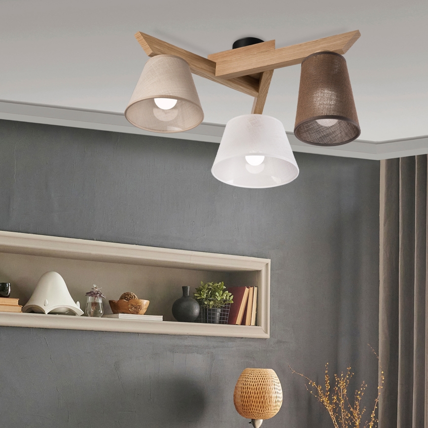 Brilagi - LED Plafonski luster ANTHONY 3xE14/40W/230V hrast