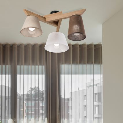 Brilagi - LED Plafonski luster ANTHONY 3xE14/40W/230V hrast