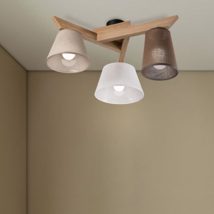 Brilagi - LED Plafonski luster ANTHONY 3xE14/40W/230V hrast