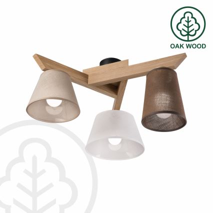 Brilagi - LED Plafonski luster ANTHONY 3xE14/40W/230V hrast