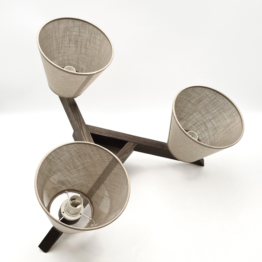 Brilagi - LED Plafonski luster ANTHONY 3xE14/40W/230V hrast orah/bež