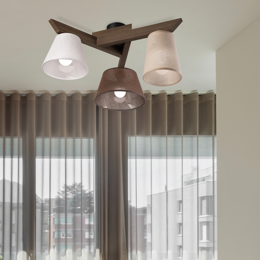 Brilagi - LED Plafonski luster ANTHONY 3xE14/40W/230V hrast/orah