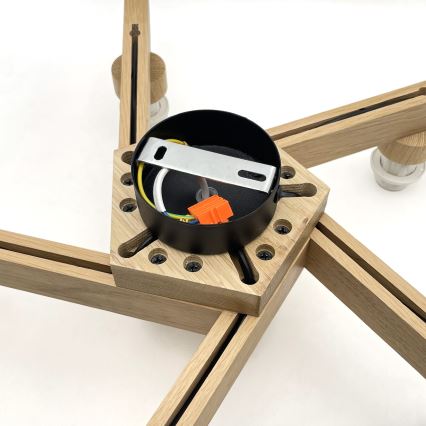 Brilagi - LED Plafonski luster ANTHONY 5xE14/40W/230V hrast/bež