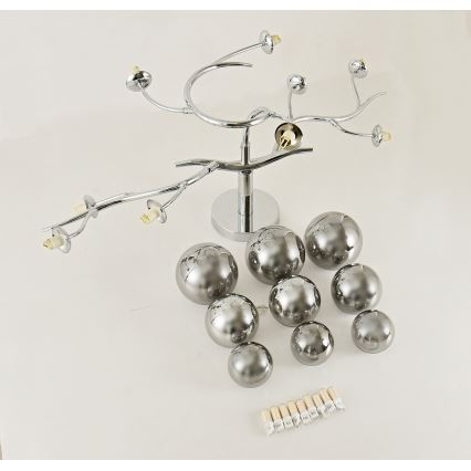 Brilagi - LED plafonski luster MISTEL 9xG9/3W/230V sjajni hrom/zadimljena