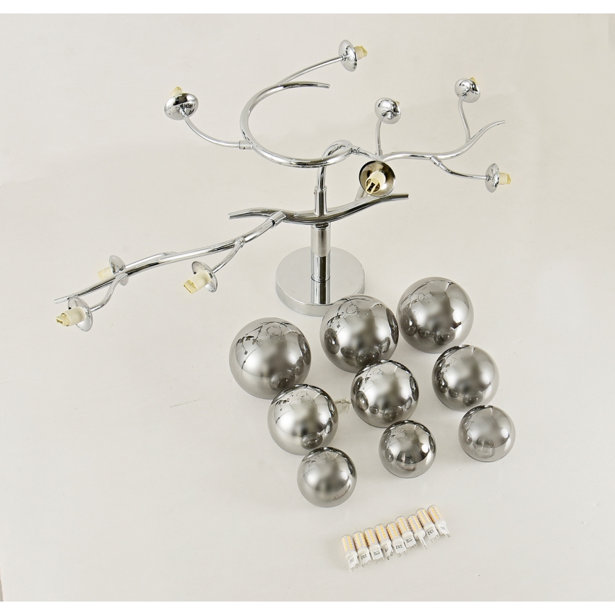 Brilagi - LED plafonski luster MISTEL 9xG9/3W/230V sjajni hrom/zadimljena