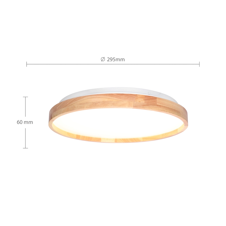 Brilagi - LED plafonjera ALSON LED/24W/230V pr. 29,5 cm hrast