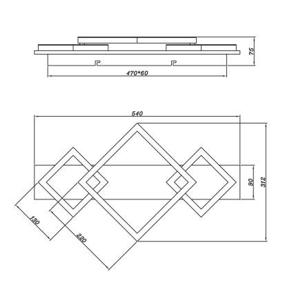 Brilagi - LED plafonsko svetlo AXIS LED/24W/230V