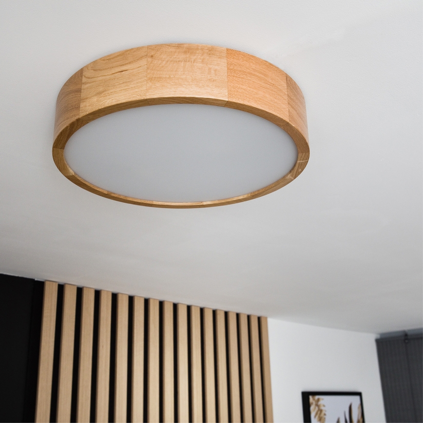 Brilagi - LED plafonsko svetlo CARVALHO 2xE27/60W/230V hrast, prečnik 37,5 cm