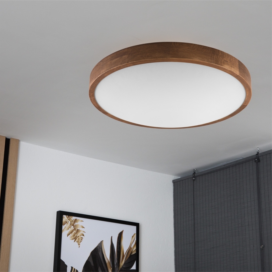 Brilagi - LED plafonsko svetlo CARVALHO SLIM 3xE27/60W/230V hrast-trešnja prečnik 47 cm