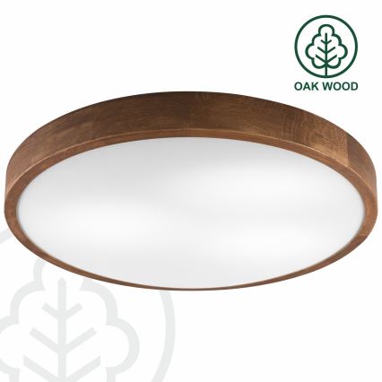 Brilagi - LED plafonsko svetlo CARVALHO SLIM 3xE27/60W/230V hrast-trešnja prečnik 47 cm