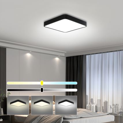 Brilagi - LED plafonsko svetlo POOL LED/36W/230V 3000/4500/6000K 40x40 cm crno