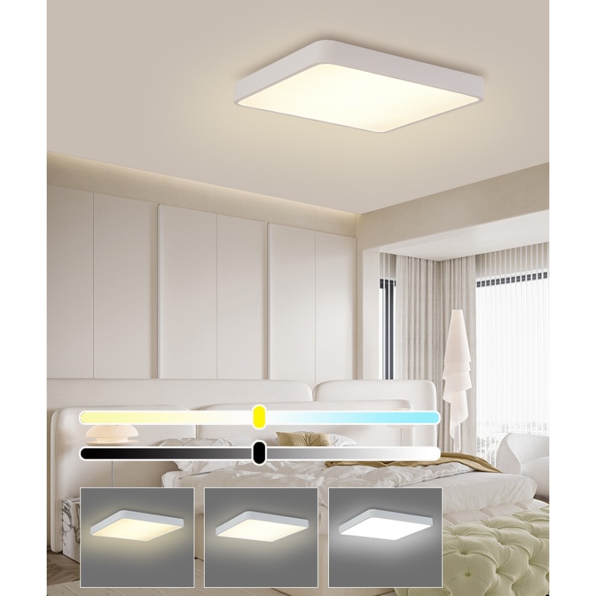 Brilagi - LED plafonsko svetlo POOL LED/48W/230V 3000/4500/6000K 50x50 cm bela