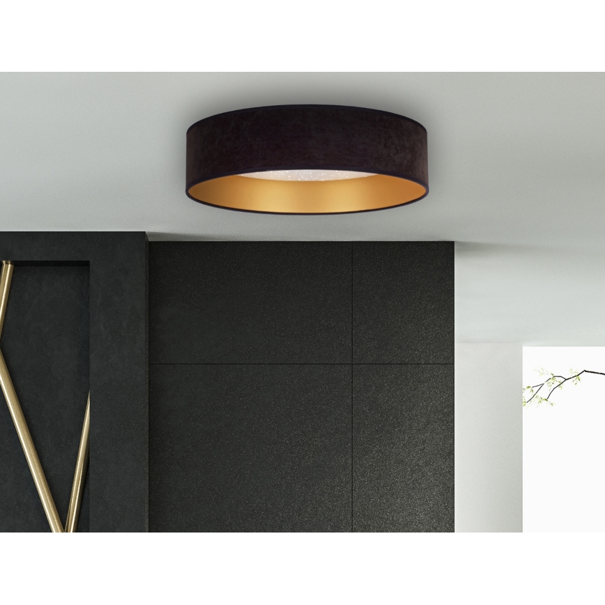 Brilagi - LED stropna svetiljka VELVET STAR LED/24W/230V prečnik 40 cm 3000K/4000K/6400K crna/zlatna