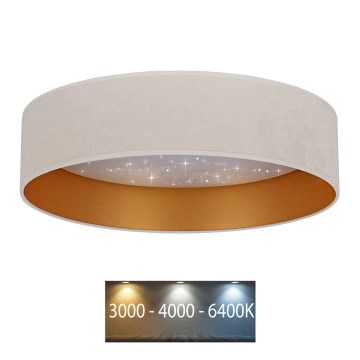 Brilagi - LED plafonsko svetlo VELVET STAR LED/24W/230V Ø 40 cm 3000K/4000K/6400K krem/zlatna