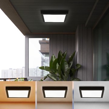 Brilagi - LED plafonsko svetlo za kupatilo FRAME LED/24W/230V 30x30 cm 3000/4000/6000K IP44 crna