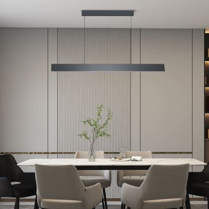 Brilagi - LED Prigušivi luster na sajli SLIMLINE LED/40W/230V 3000-6000K Antracit + Daljinski upravljač