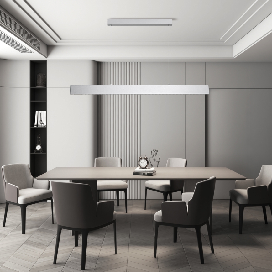 Brilagi - LED Prigušivi luster na sajli SLIMLINE LED/40W/230V 3000-6000K srebrno + Daljinski upravljač