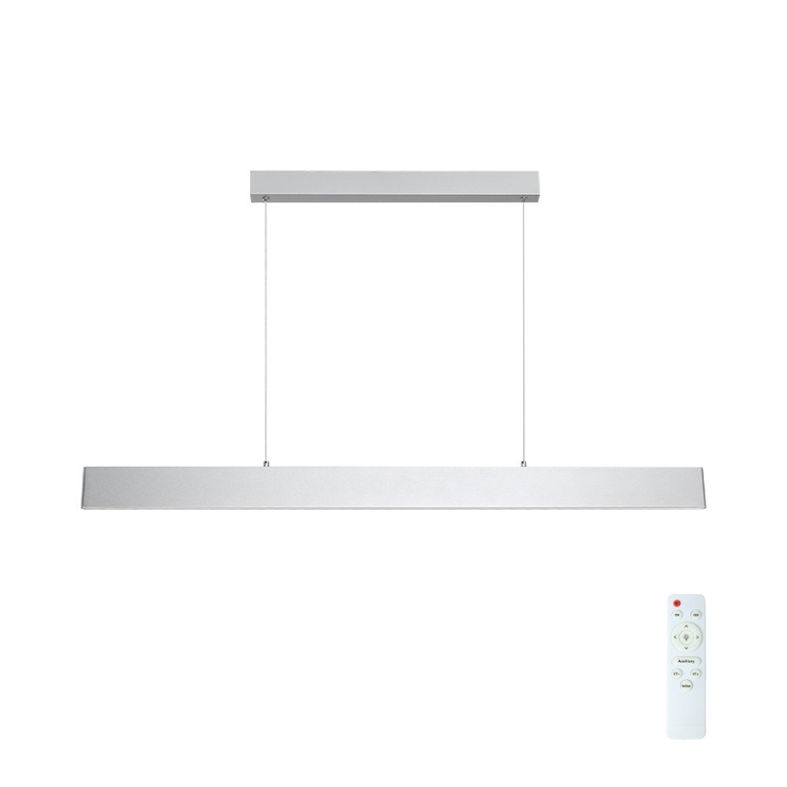 Brilagi - LED Prigušivi luster na sajli SLIMLINE LED/40W/230V 3000-6000K srebrno + Daljinski upravljač