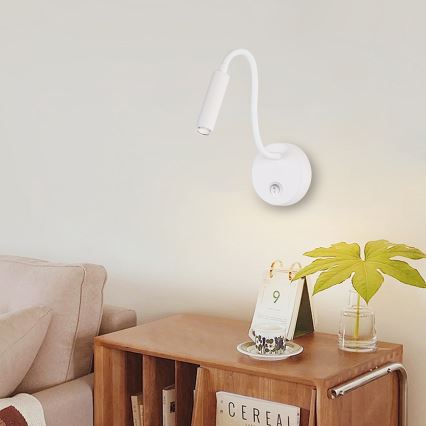 Brilagi - LED Prigušiva fleksibilna zidna lampa MAYA 1xG9/4W/230V bela 2700-6500K Wi-Fi Tuya