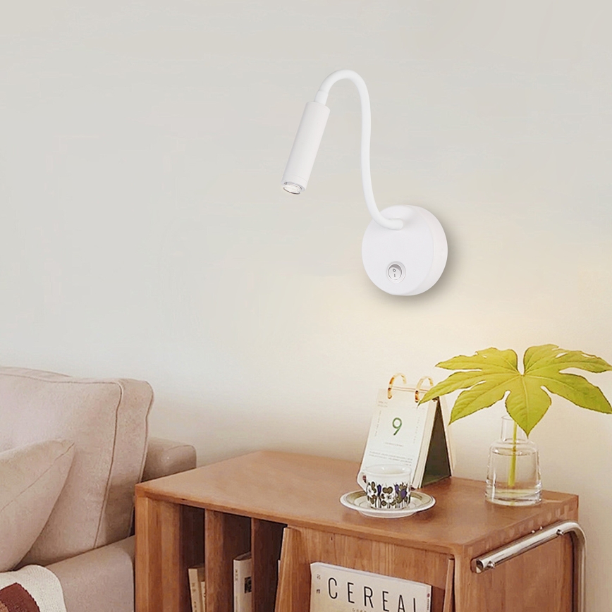 Brilagi - LED Prigušiva fleksibilna zidna lampa MAYA 1xG9/4W/230V bela 2700-6500K Wi-Fi Tuya