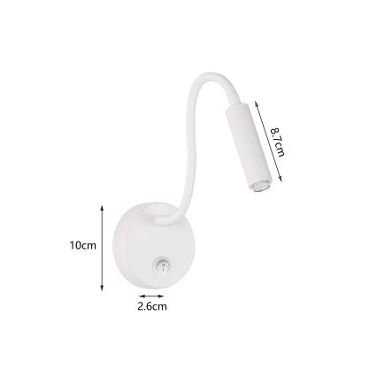 Brilagi - LED Prigušiva fleksibilna zidna lampa MAYA 1xG9/4W/230V bela 2700-6500K Wi-Fi Tuya