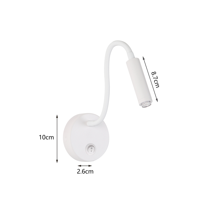 Brilagi - LED Prigušiva fleksibilna zidna lampa MAYA 1xG9/4W/230V bela 2700-6500K Wi-Fi Tuya