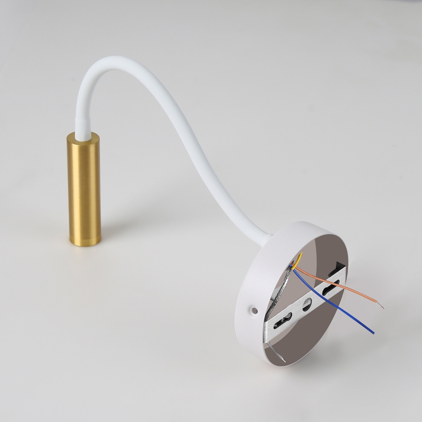 Brilagi - LED Prigušiva fleksibilna zidna lampa MAYA 1xG9/4W/230V bela/zlatna 2700-6500K Wi-Fi Tuya