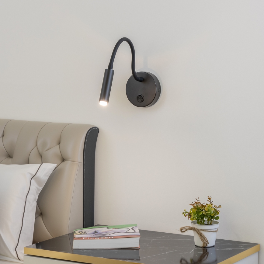 Brilagi - LED Prigušiva fleksibilna zidna lampa MAYA 1xG9/4W/230V crno 2700-6500K Wi-Fi Tuya