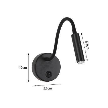 Brilagi - LED Prigušiva fleksibilna zidna lampa MAYA 1xG9/4W/230V crno 2700-6500K Wi-Fi Tuya