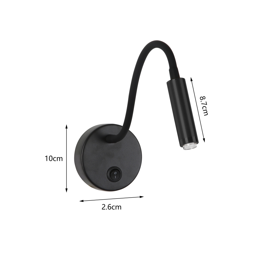 Brilagi - LED Prigušiva fleksibilna zidna lampa MAYA 1xG9/4W/230V crno 2700-6500K Wi-Fi Tuya