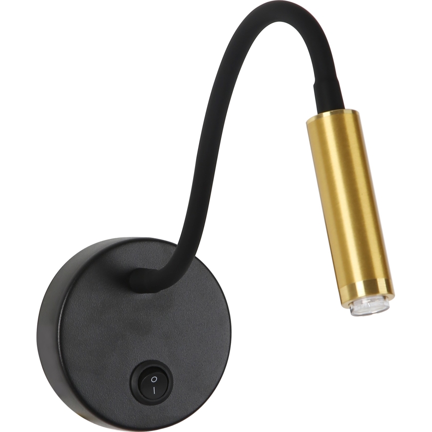 Brilagi - LED Prigušiva fleksibilna zidna lampa MAYA 1xG9/4W/230V crno/zlatna 2700-6500K Wi-Fi Tuya