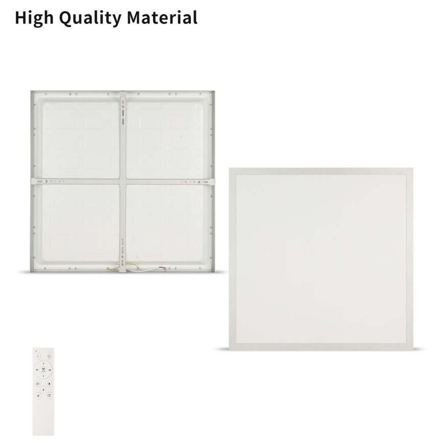 Brilagi - prigušiva LED plafonska lampa za kupatilo FRAME SMART LED/50W/230V 60x60 cm 3000-6000K IP44 srebrna + daljinski upravljač