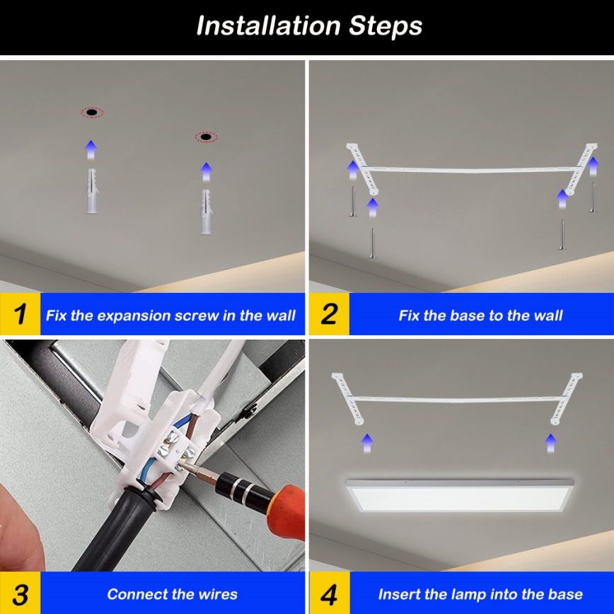 Brilagi - LED plafonsko svetlo za kupatilo FRAME SMART, prigušiva, LED/50W/230V, 30x120 cm, 3000-6000K, IP44, bela + daljinski upravljač
