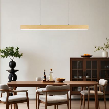 Brilagi - LED prigušiva luster SLEEKLINE SMART LED/40W/230V Wi-Fi Tuya dekor hrasta + daljinski upravljač