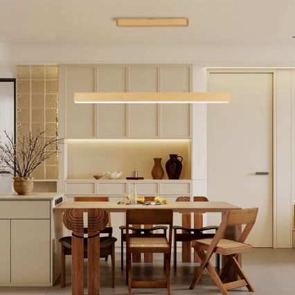 Brilagi - LED prigušiva luster SLEEKLINE SMART LED/40W/230V Wi-Fi Tuya dekor hrasta + daljinski upravljač