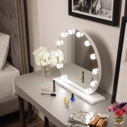 Brilagi - LED prigušiva make-up ogledalo HOLLYWOOD LED/12W/230V 3000/4000/6500K