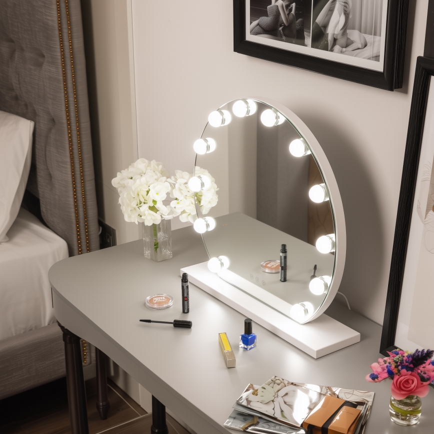 Brilagi - LED prigušiva make-up ogledalo HOLLYWOOD LED/12W/230V 3000/4000/6500K