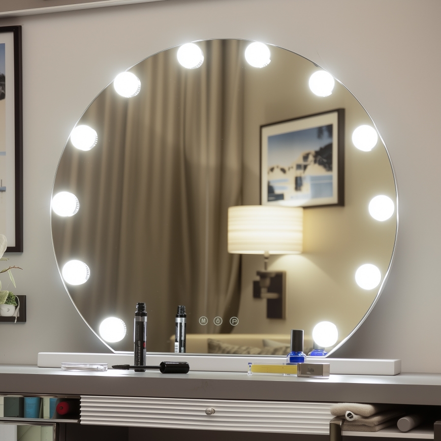 Brilagi - LED prigušiva make-up ogledalo HOLLYWOOD LED/12W/230V 3000/4000/6500K