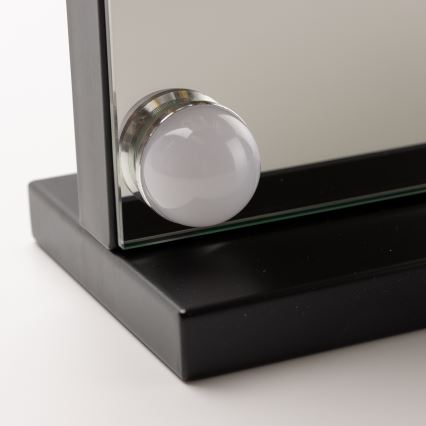 Brilagi - LED prigušiva make-up ogledalo HOLLYWOOD LED/15W/230V 3000/4000/6500K crna