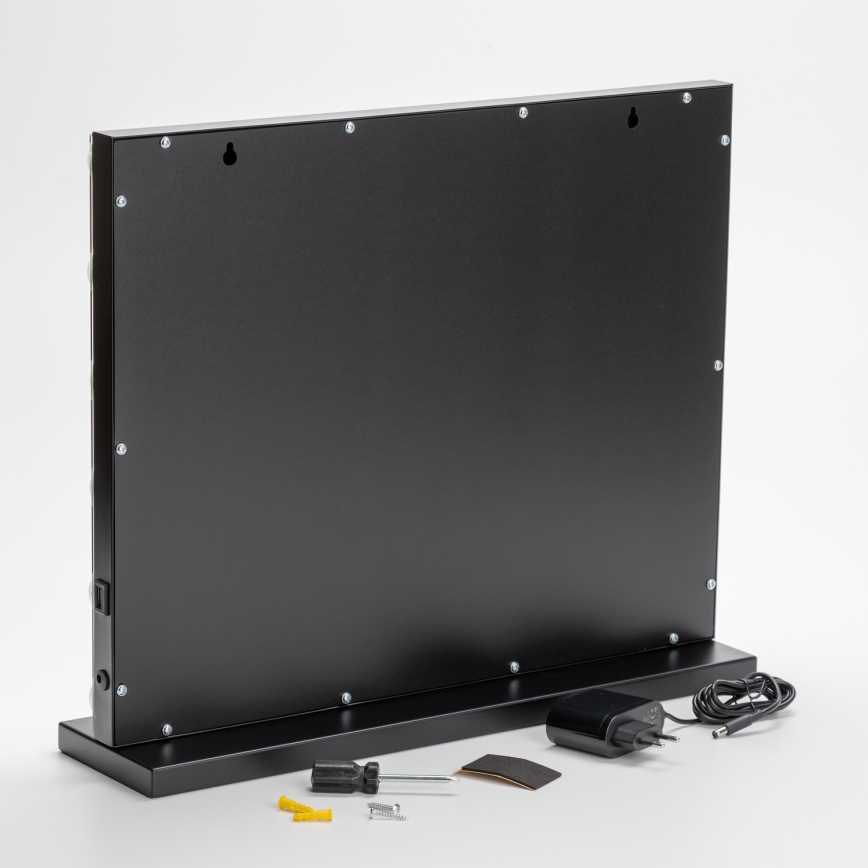 Brilagi - LED prigušiva make-up ogledalo HOLLYWOOD LED/15W/230V 3000/4000/6500K crna