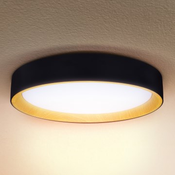 Brilagi - LED Prigušiva plafonjera LARIOS LED/48W/230V 3000-6500K ø 39 cm crno + Daljinski upravljač