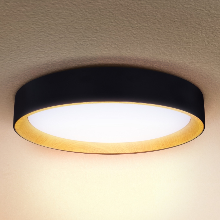 Brilagi - LED Prigušiva plafonjera LARIOS LED/60W/230V 3000-6500K ø 49 cm crno + Daljinski upravljač